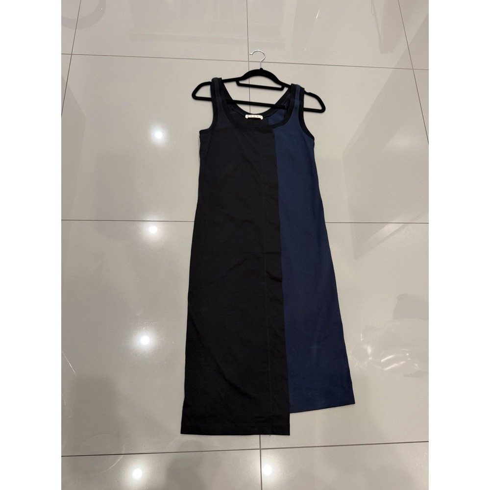 Marni Womens Block Black Blue Sleeveless Dress Size 40 / Small
